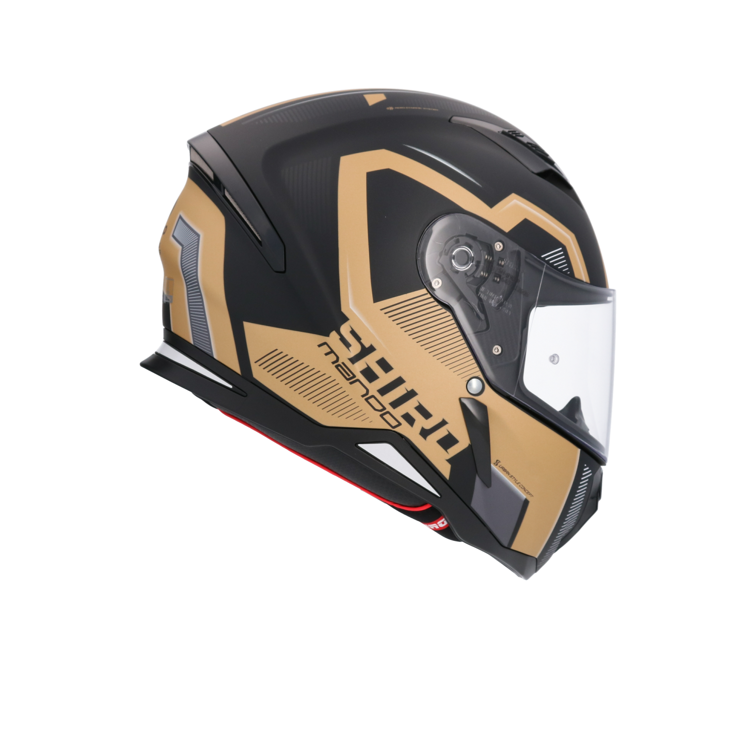 CASCO SHIRO HUNTER MANDO MATT BLACK/GOLD