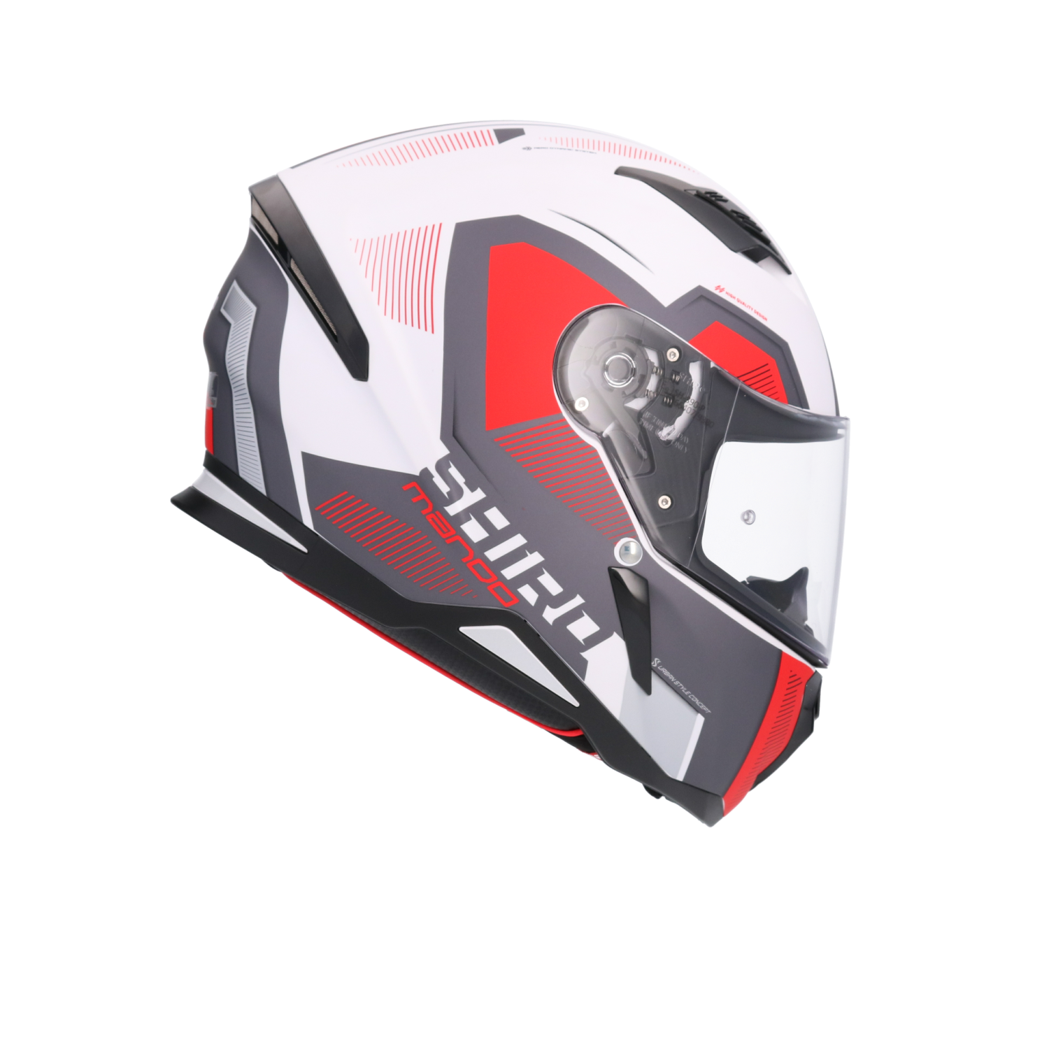 CASCO SHIRO HUNTER MANDO MATT PEARL/RED