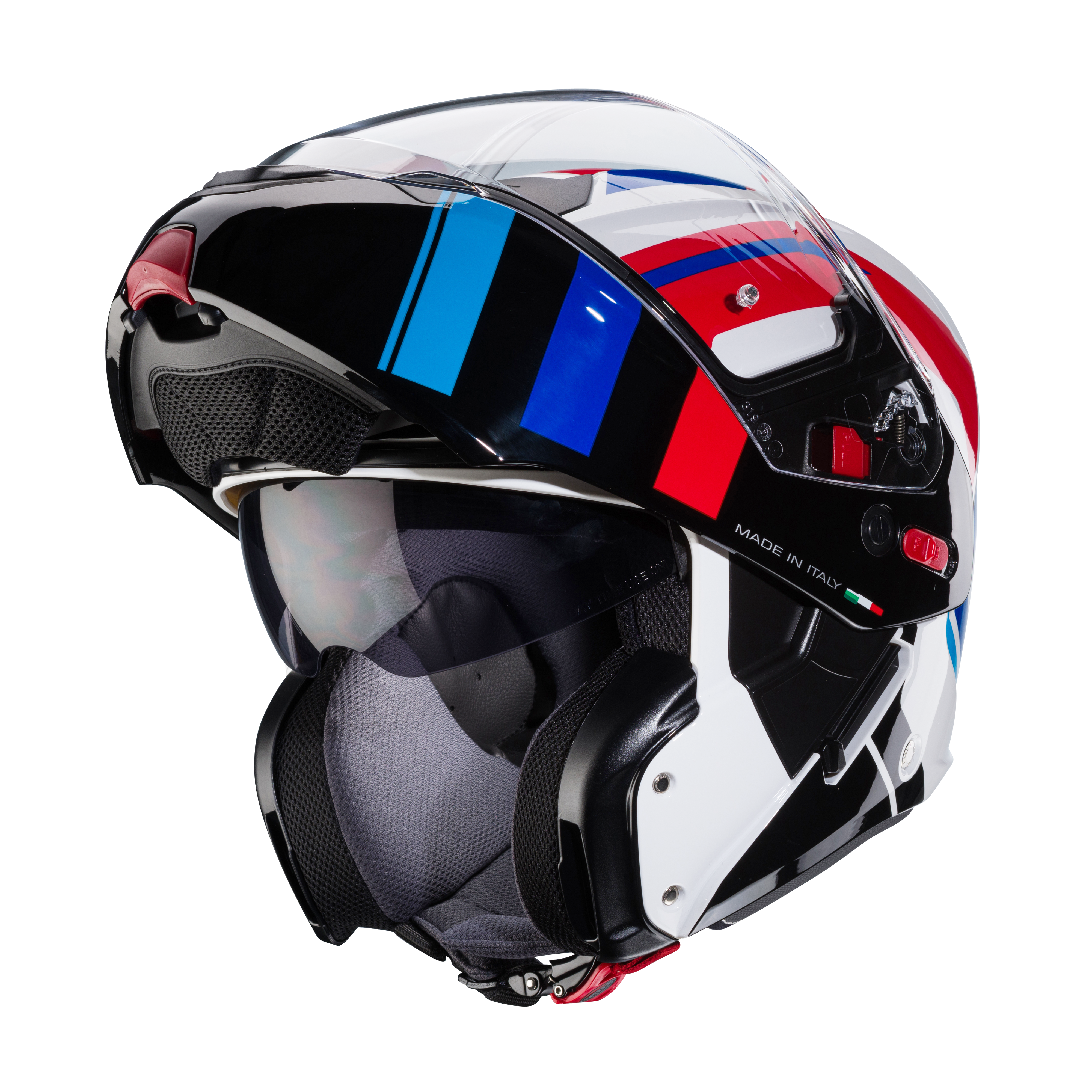 CASCO CABERG HORUS X ROAD WHITE/BLACK/RED/BLUE