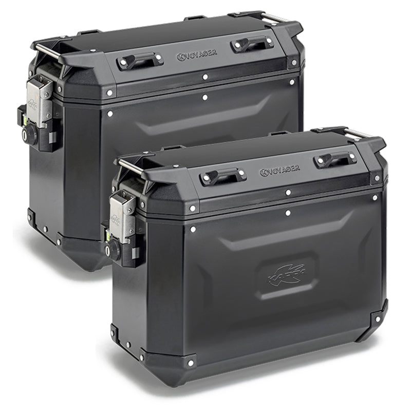 MALETAS KAPPA MKCAM-SIDE L 48SX/37DX K'VOGAYER ALUMINIO BLACK LINE MONOKEY CAM SIDE SYSTEM