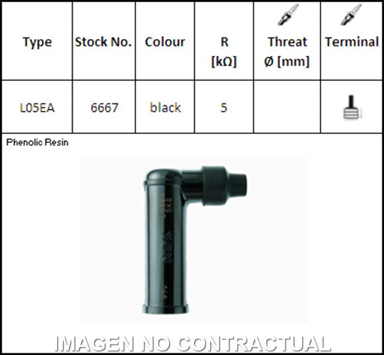 PIPA DE BUJÍA NGK L05EA