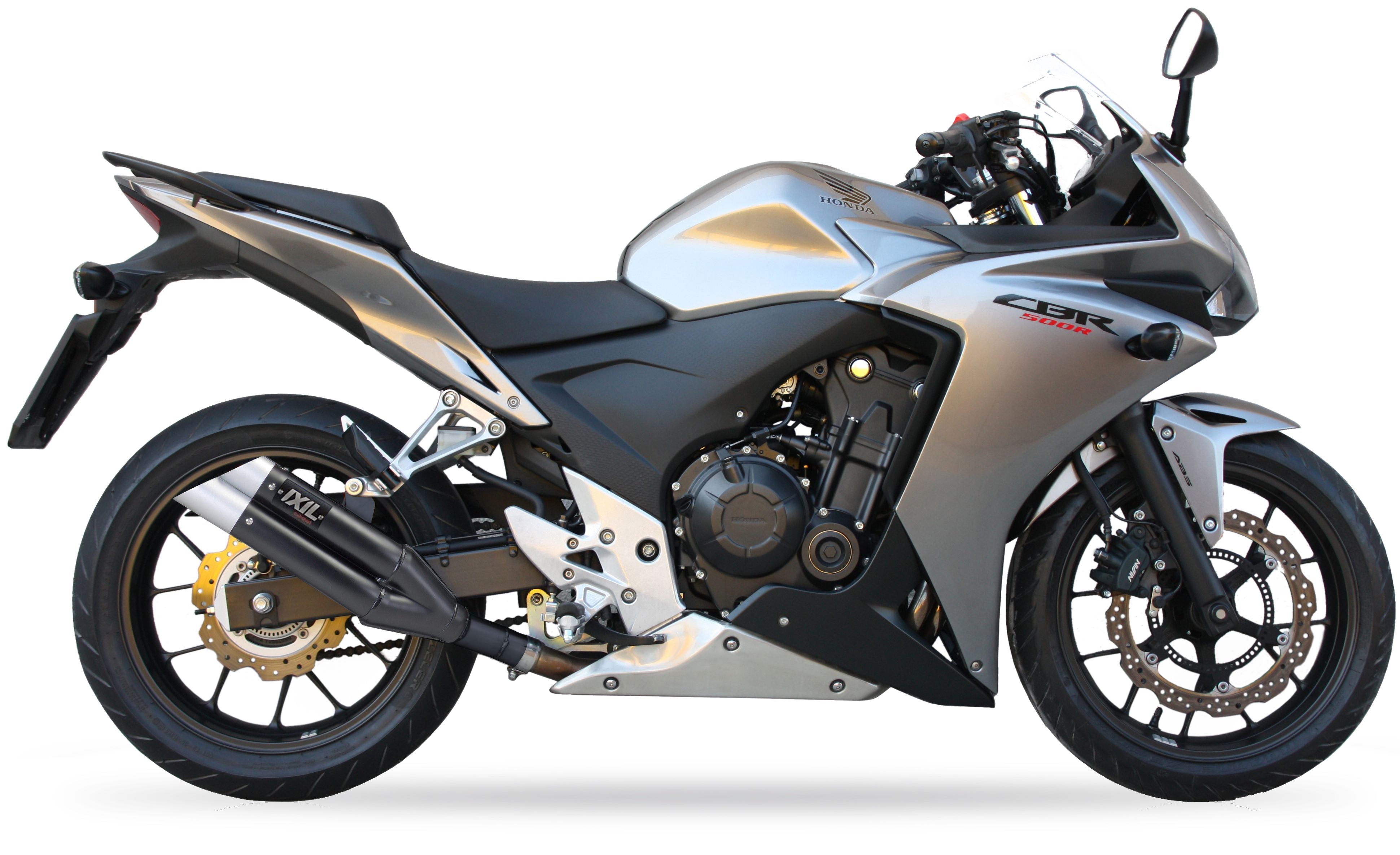 ESCAPE IXIL SLIP ON - DUAL HYPERLOW BLACK XL - HONDA CBR 500 R 13-15 (PC44)