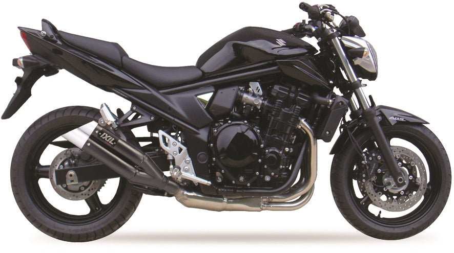 ESCAPE IXIL SLIP ON - DUAL HYPERLOW BLACK XL - SUZUKI GSX 650 F 08-15 (WVCJ)