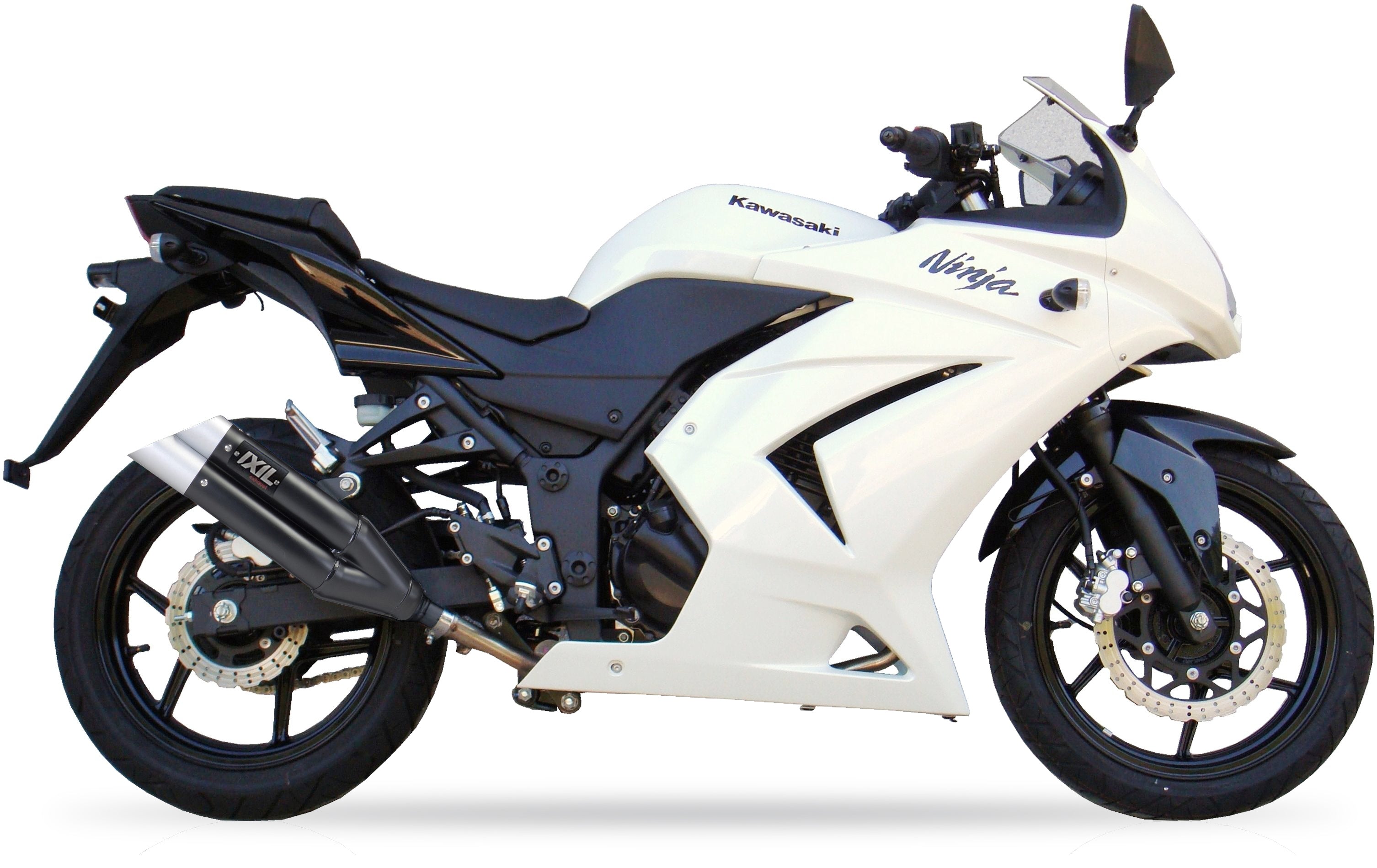 ESCAPE IXIL SLIP ON - DUAL HYPERLOW BLACK XL - KAWASAKI NINJA 250 R 08-12 (EX250K)