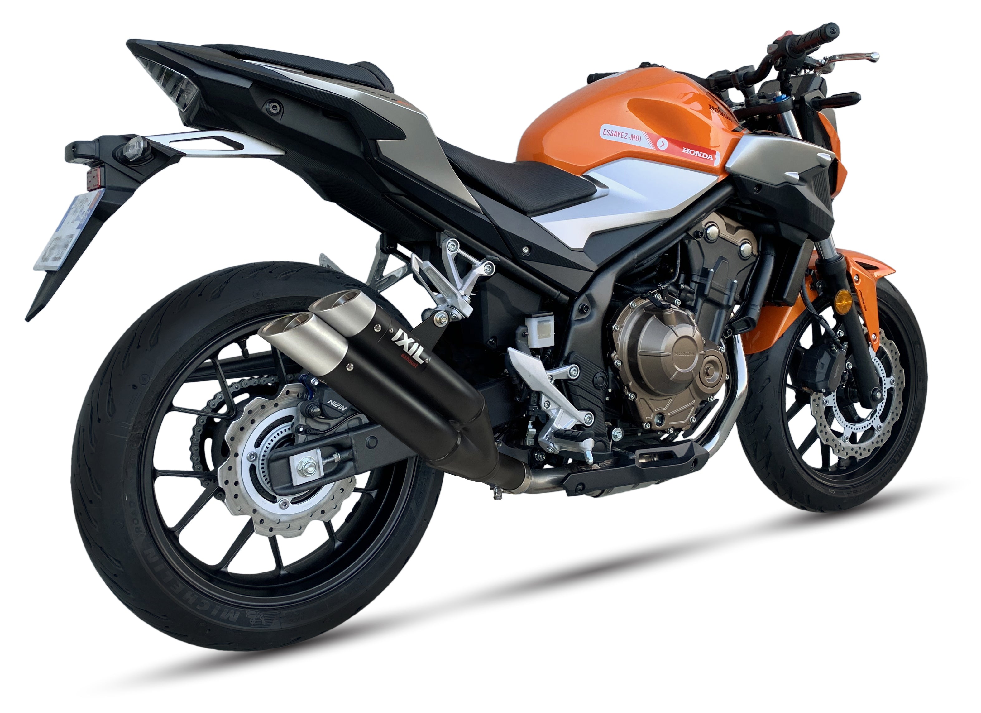 ESCAPE IXIL SLIP ON - DUAL HYPERLOW BLACK XL - HONDA CB 500 F 19-20 (PC63)