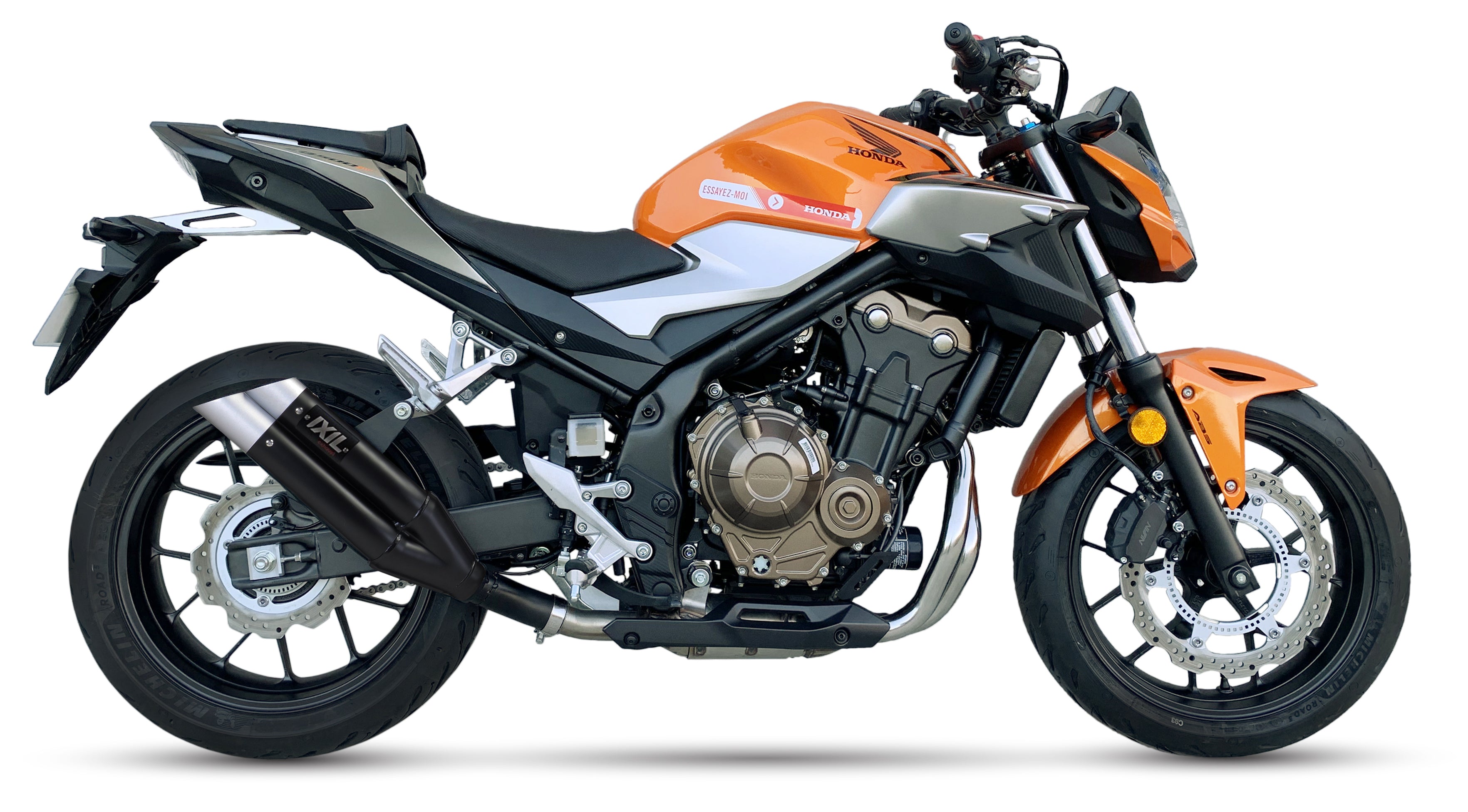 ESCAPE IXIL SLIP ON - DUAL HYPERLOW BLACK XL - HONDA CB 500 F 19-20 (PC63)