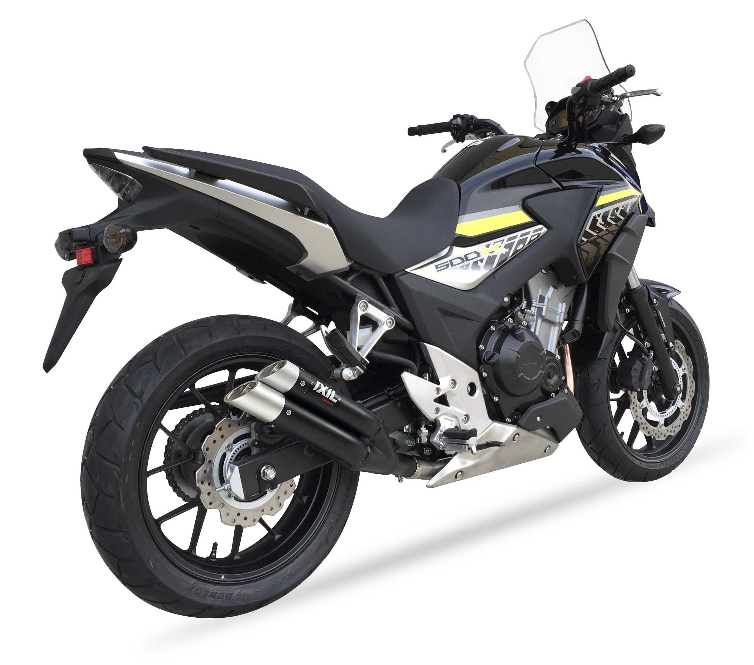 ESCAPE IXIL SLIP ON - DUAL HYPERLOW BLACK XL - HONDA CB 500 X 13-16 (PC46)