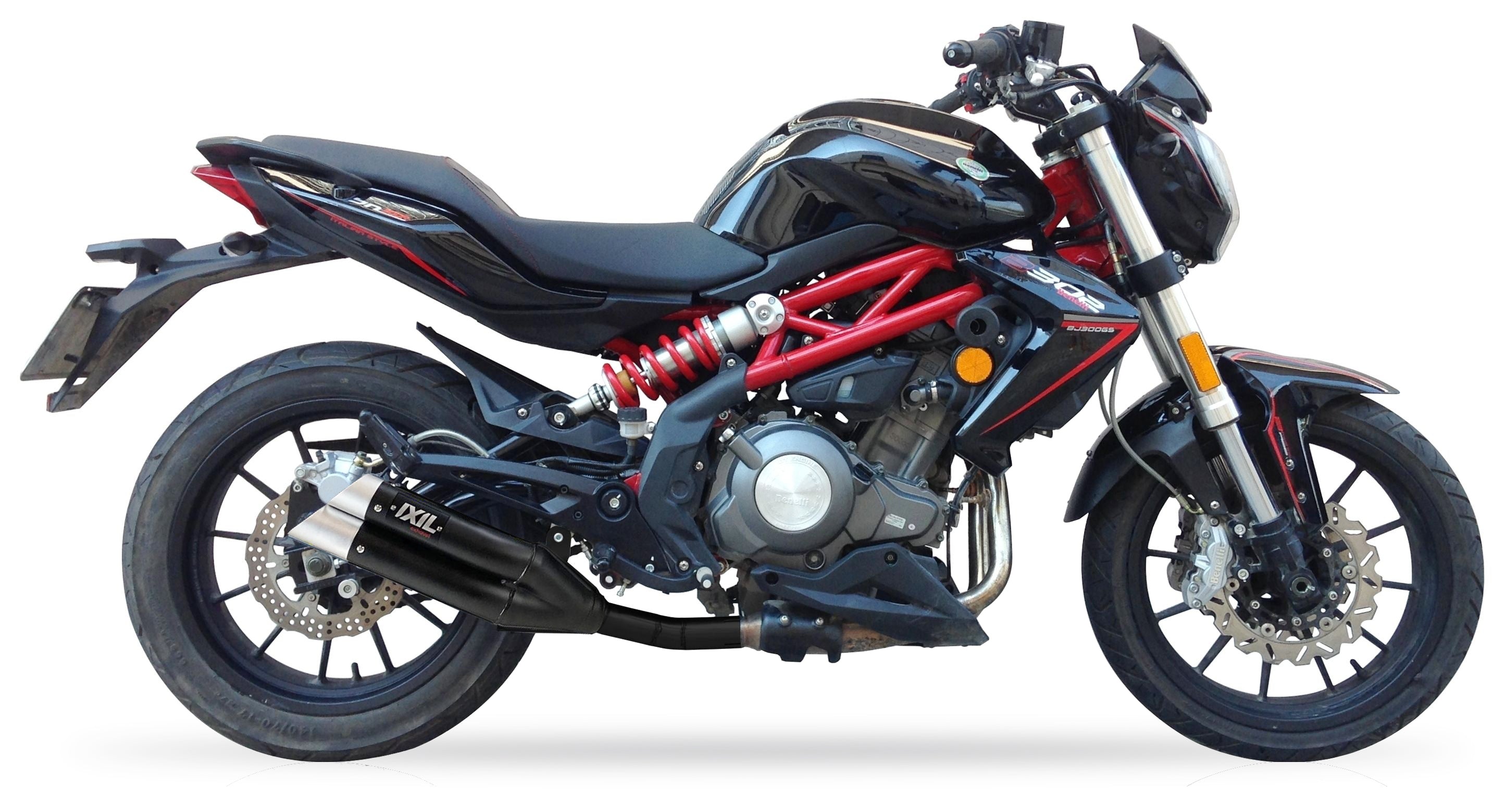 ESCAPE IXIL SLIP ON - DUAL HYPERLOW BLACK XL - BENELLI BJ 300 GS - BN 302 (P10)