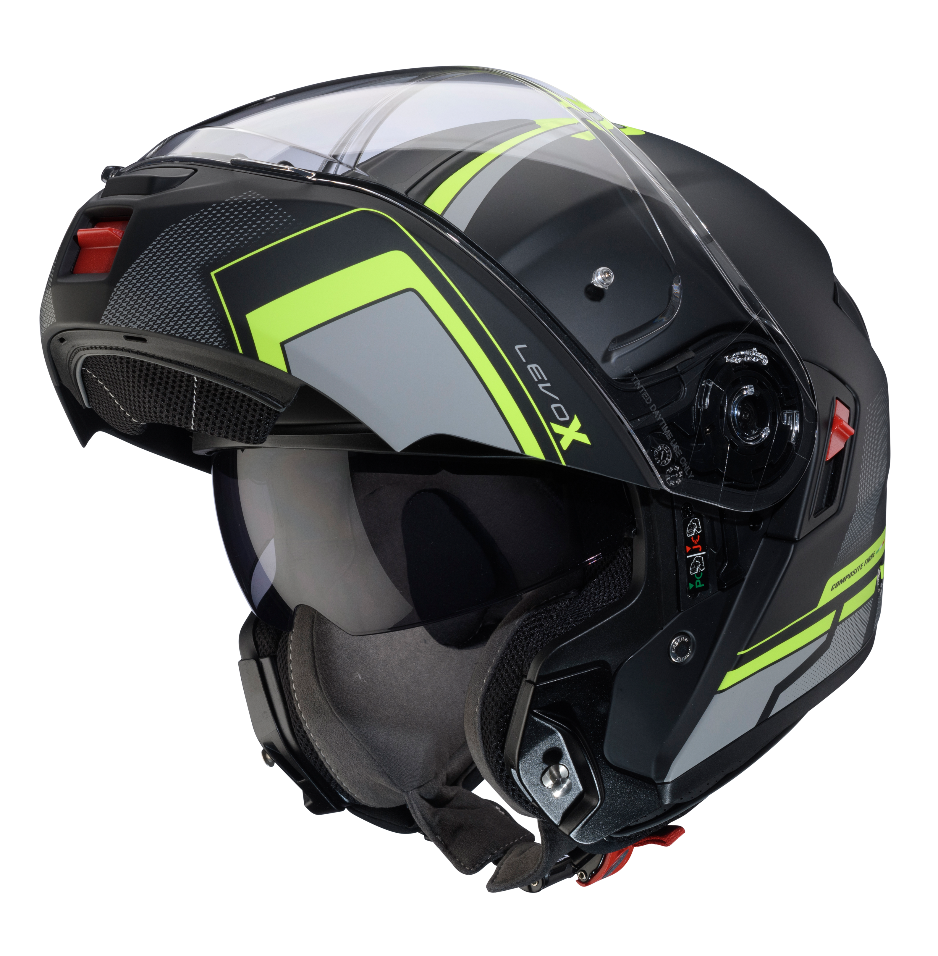 CASCO CABERG LEVO X ELITE BLACK/GREY/YELLOW FLUO