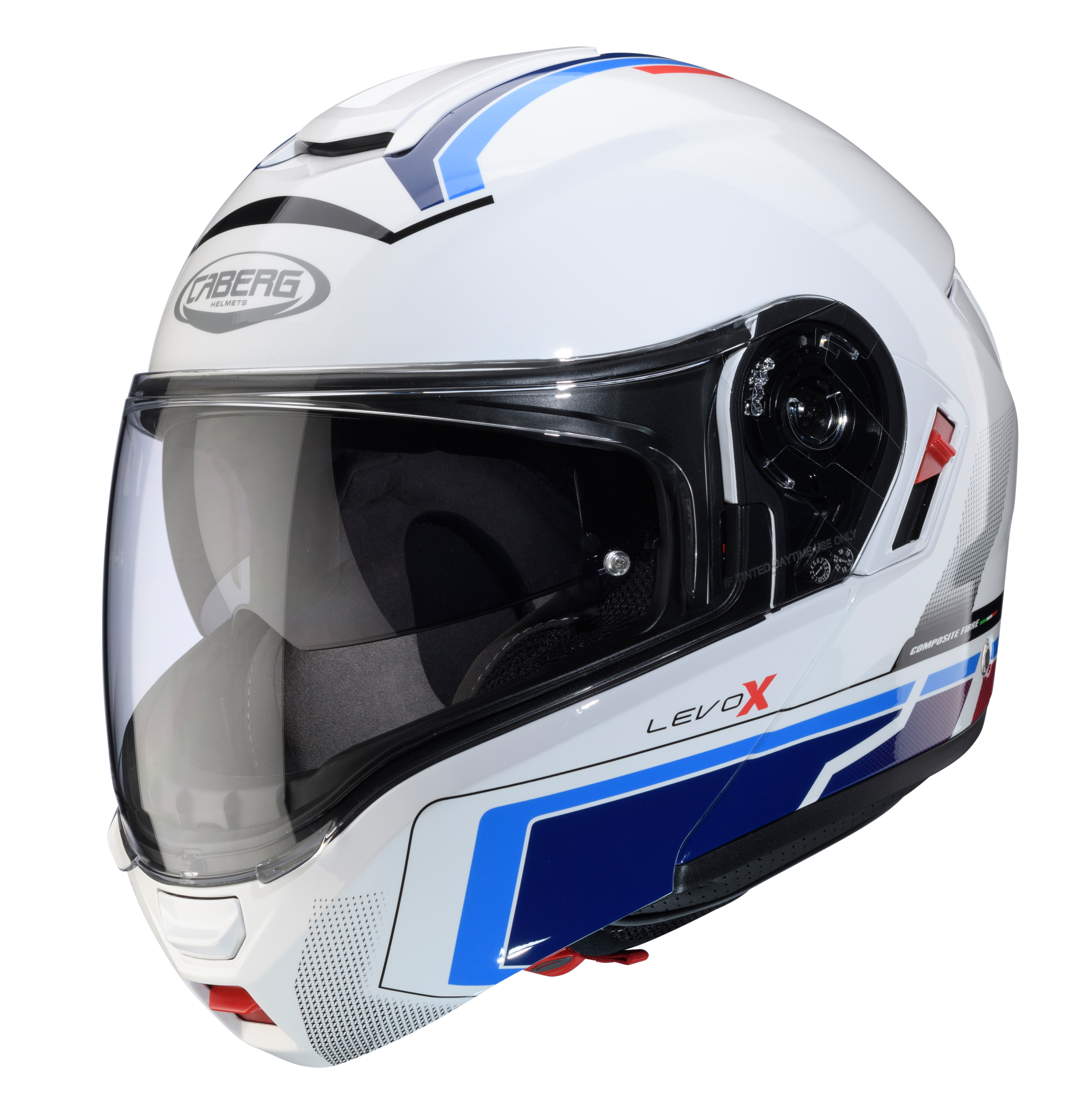 CASCO CABERG LEVO X ELITE WHITE/RED/BLUE/LIGHT BLUE