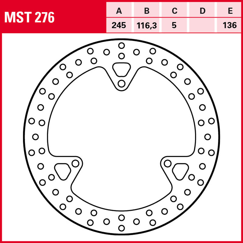 DISCO DE FRENO TRW MST 276