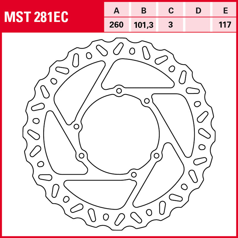 DISCO DE FRENO TRW MST 281 EC