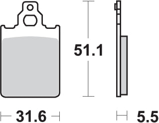 PASTILLA DE FRENO SBS P117-HF