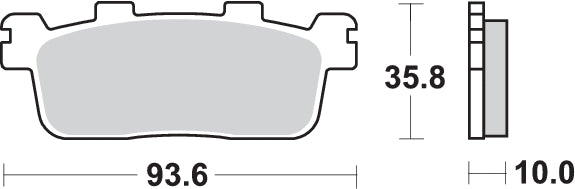 PASTILLA DE FRENO SBS P195-MS