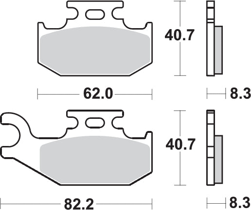 PASTILLA DE FRENO SBS P836-SI