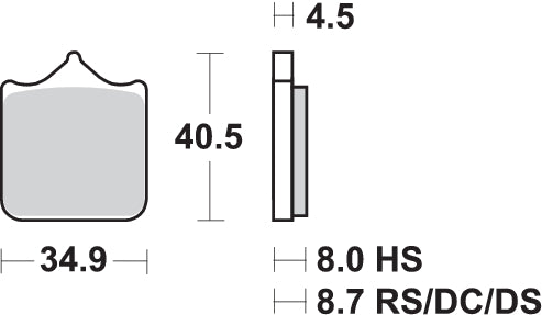 PASTILLA DE FRENO SBS P870-HS