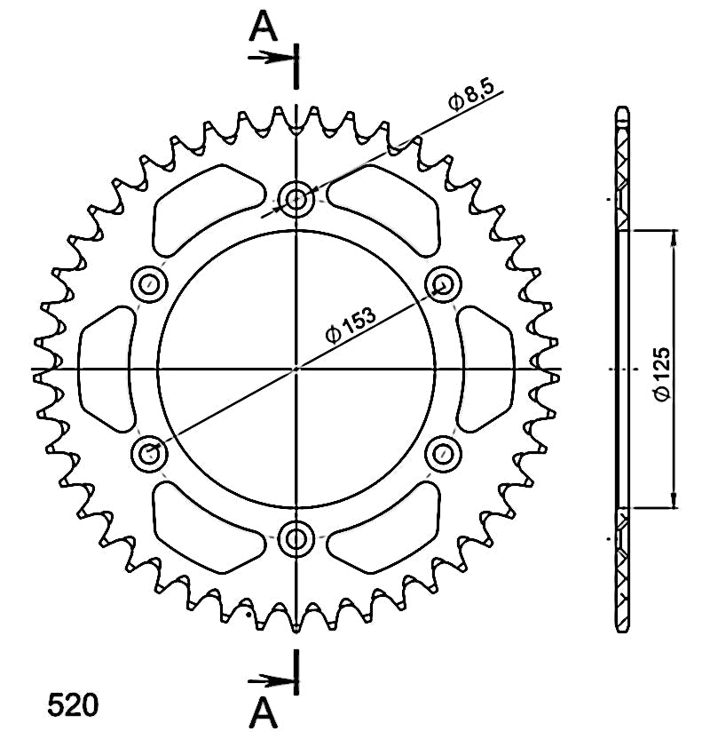 CORONA SUPERSPROX ALUMINIO ROJA 45 D - RAL210X45RED