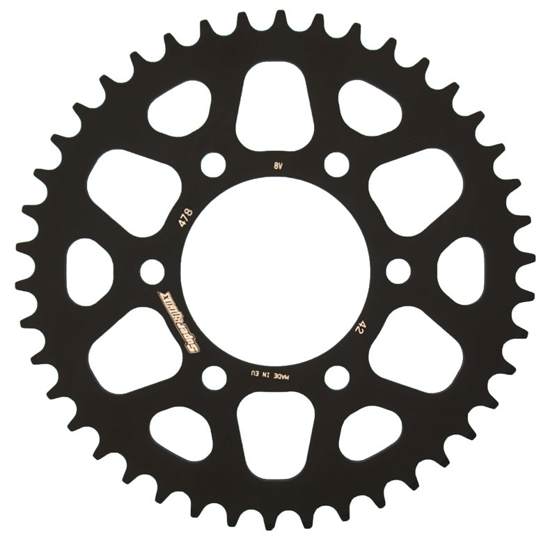 CORONA SUPERSPROX ALUMINIO KAWASAKI 520 X 42 - RAL478X42BLK