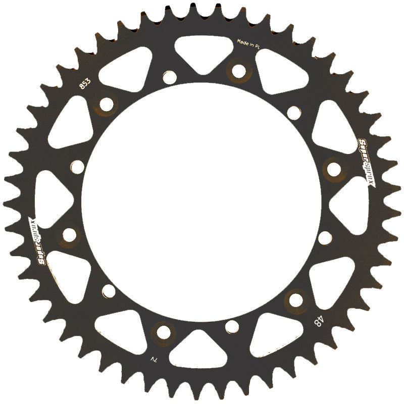 CORONA SUPERSPROX ALUMINIO YAMAHA 520 X 48 - RAL853X48BLK