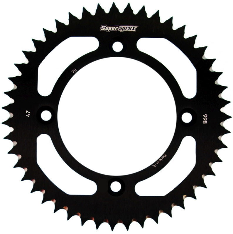 CORONA SUPERSPROX ALUMINIO SUZUKI - YAMAHA 428 X 47 - RAL998X47BLK