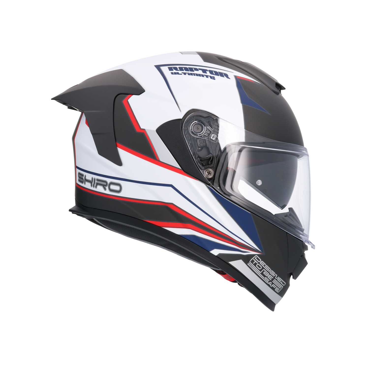 CASCO SHIRO RAPTOR ULTIMATE MATT BLACK/WHITE
