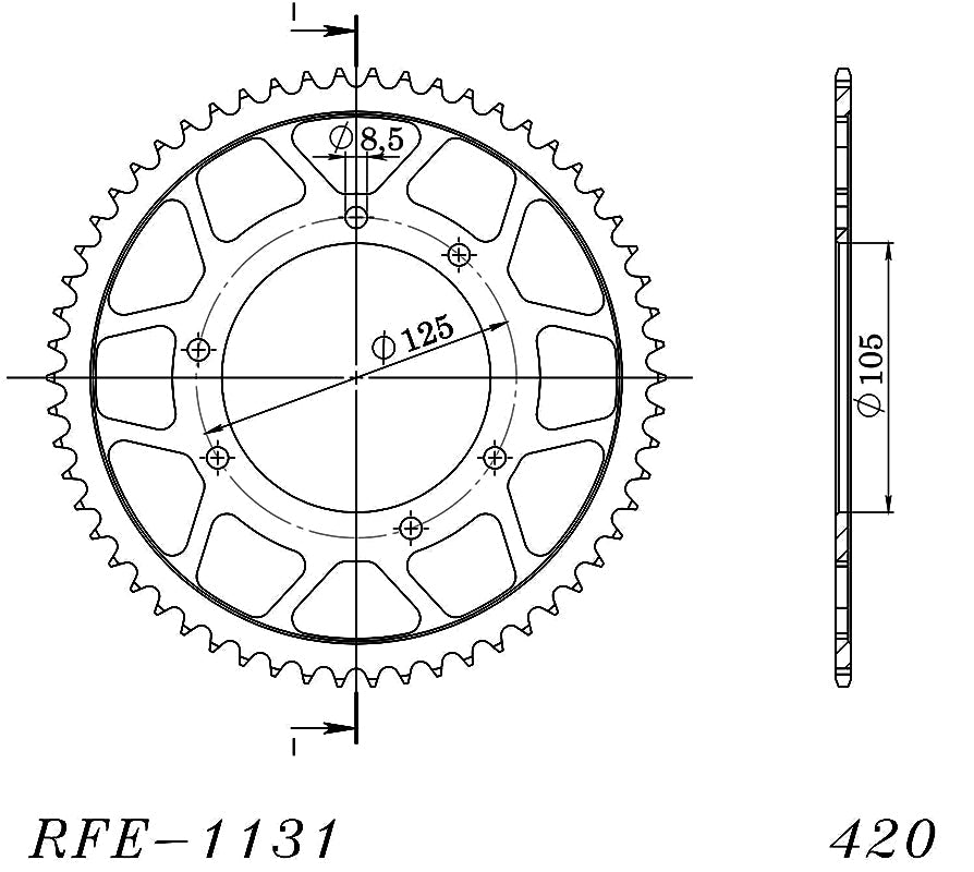 CORONA SUPERSPROX ACERO YAMAHA 420 X 58 - RFE1131X58BLK