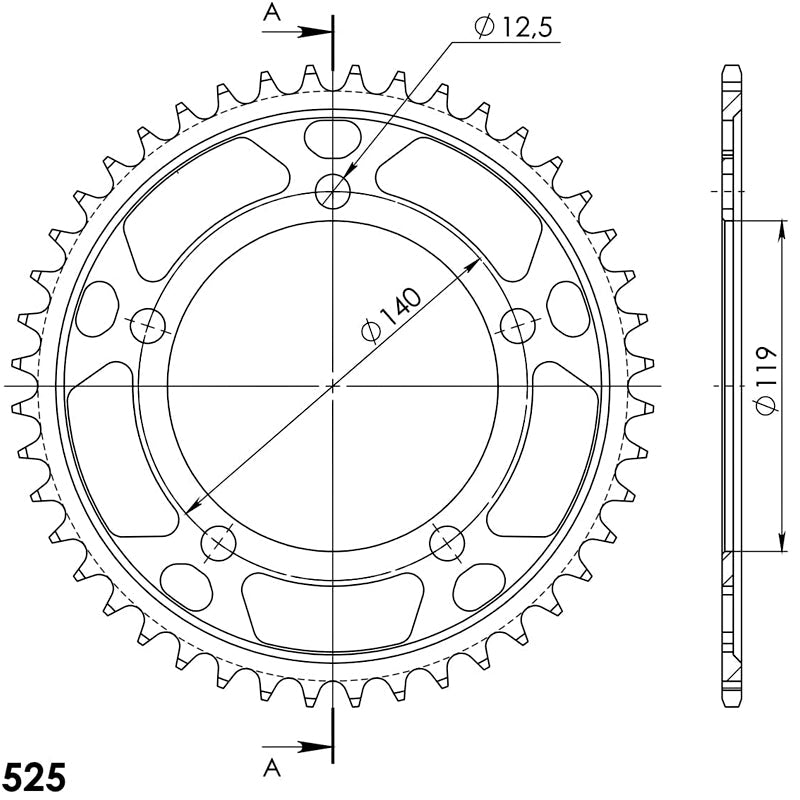 CORONA SUPERSPROX ACERO BMW 525 X 44 - RFE1790X44BLK
