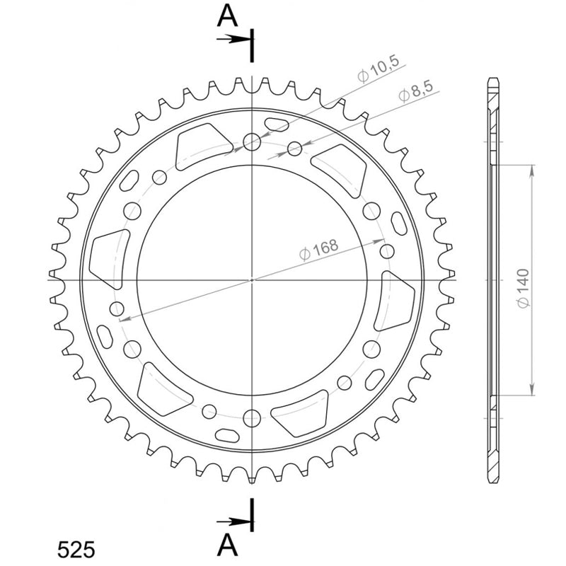 CORONA SUPERSPROX ACERO BMW 525 X 47 - RFE6X47BLK