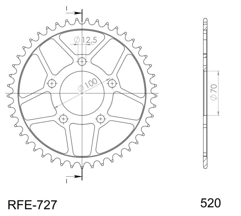 CORONA SUPERSPROX ACERO BMW 525 X 45 - RFE727X45BLK