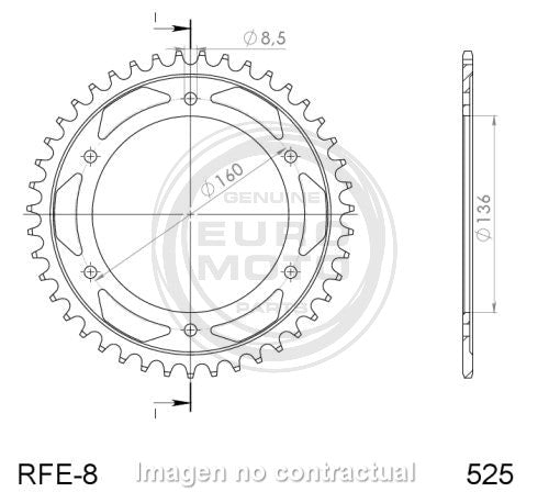 CORONA SUPERSPROX ACERO BMW 520 X 48 - RFE8X48BLK