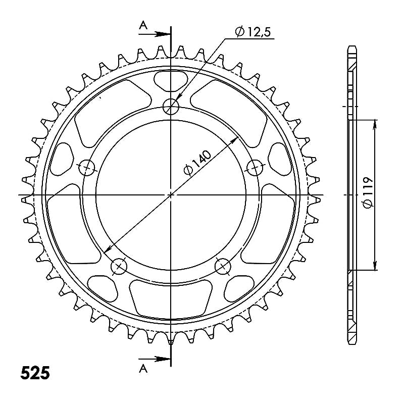 CORONA SUPERSPROX ACERO BMW 525 X 45 - RFE1790X45BLK