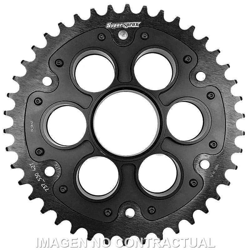 CORONA SUPERSPROX STEALTH NEGRA DUCATI 530 X 40 - RSA737530X40BLK