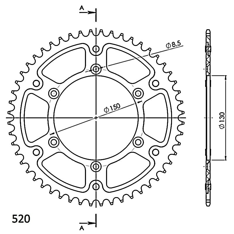 CORONA SUPERSPROX STEALTH NEGRA 520 X 52 - RST245X52BLK