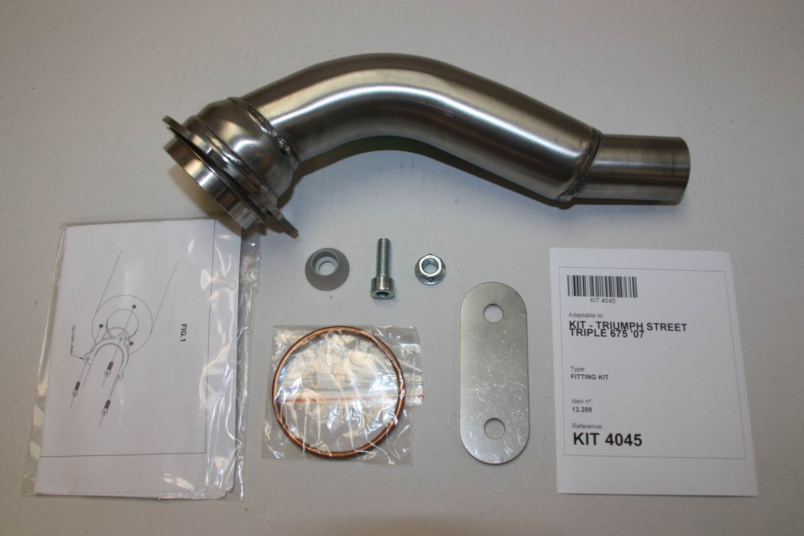 ESCAPE IXIL SLIP ON (LEFT MUFFLER) - HEXOVAL XTREM EVOLUTION - TRIUMPH STREET TRIPLE 675 07-11 (D67LD)