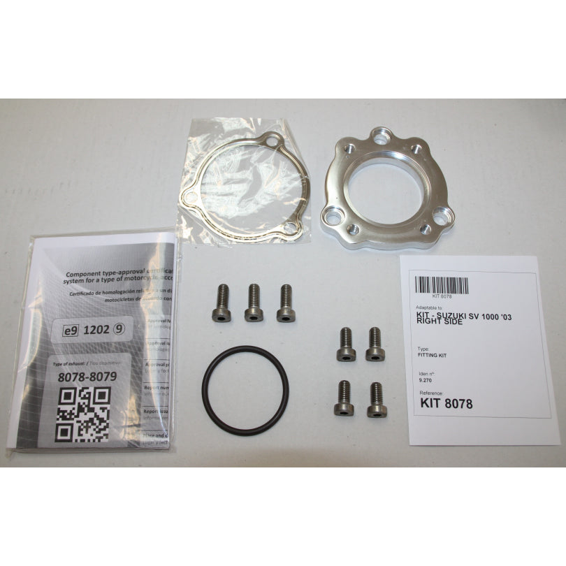 ESCAPE IXIL SLIP ON (RIGHT MUFFLER) - HEXOVAL XTREM EVOLUTION - SUZUKI SV1000S - SV1000N 03-05 (BX)