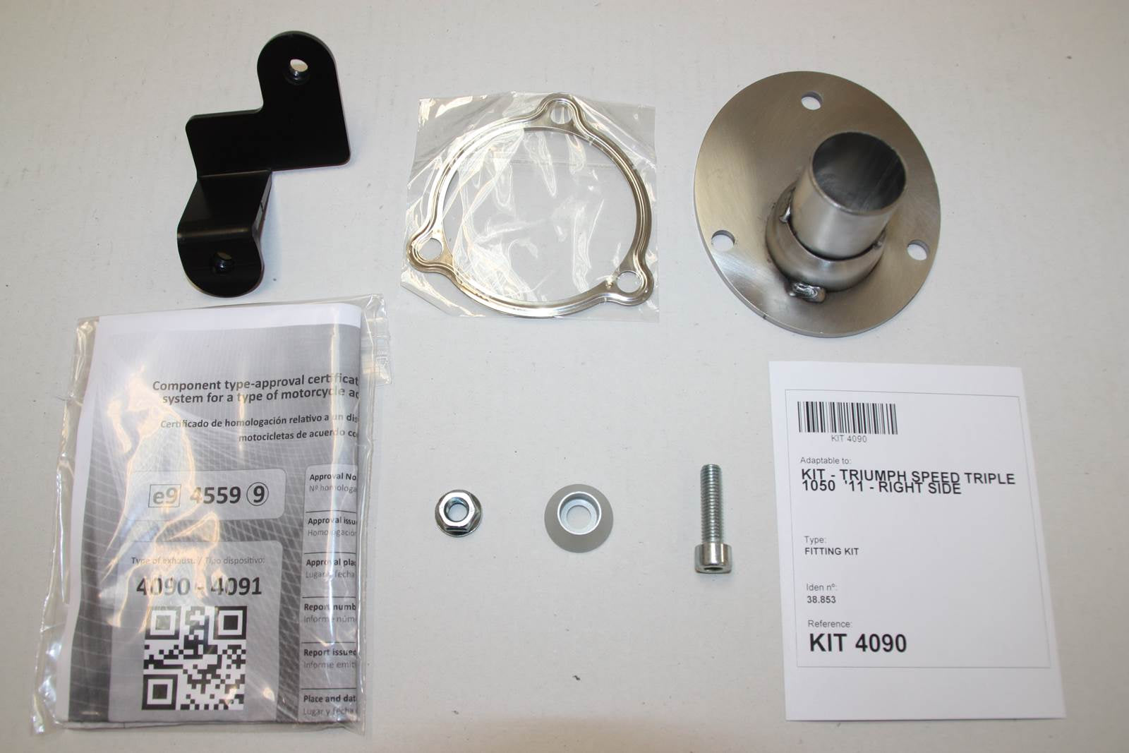 ESCAPE IXIL SLIP ON (RIGHT MUFFLER) - HEXOVAL XTREM EVOLUTION - TRIUMPH ST1050 SPEED TRIPLE 11-13 (515NV)