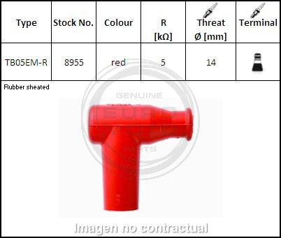 PIPA DE BUJÍA NGK TB05EM-R