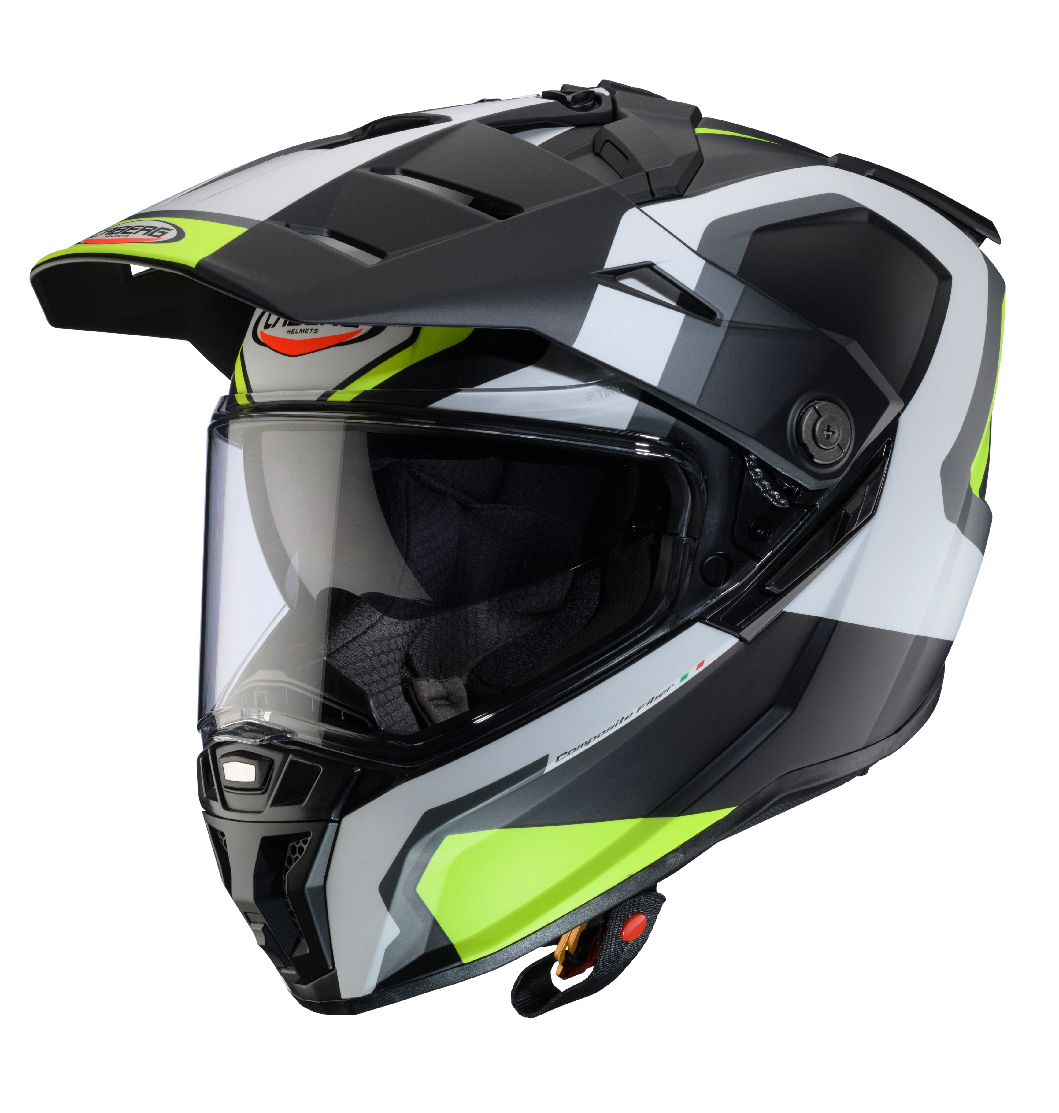 CASCO CABERG TANAMI SCRAM MATT BLACK/GREY/YELLOW FLUO