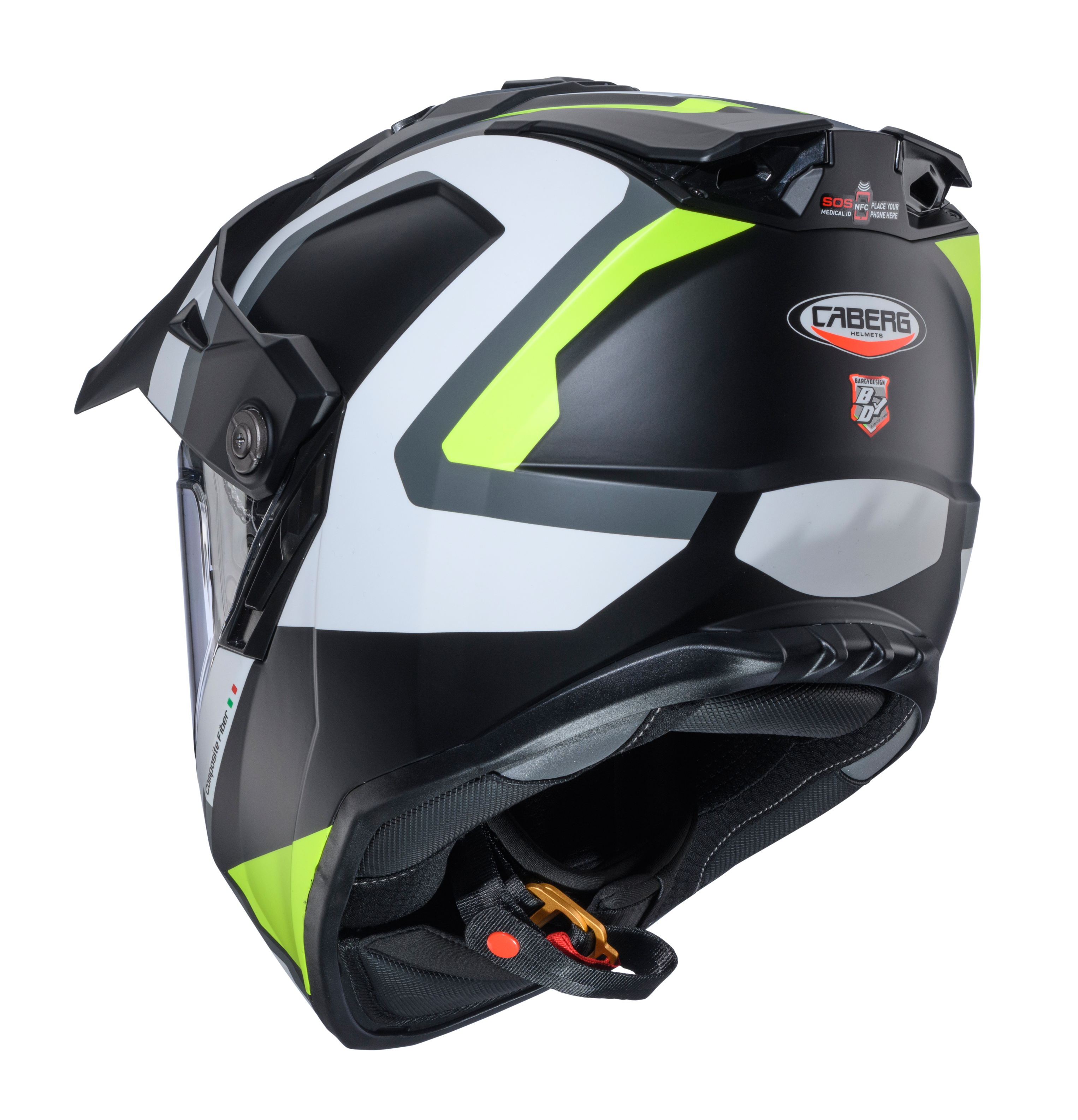 CASCO CABERG TANAMI SCRAM MATT BLACK/GREY/YELLOW FLUO