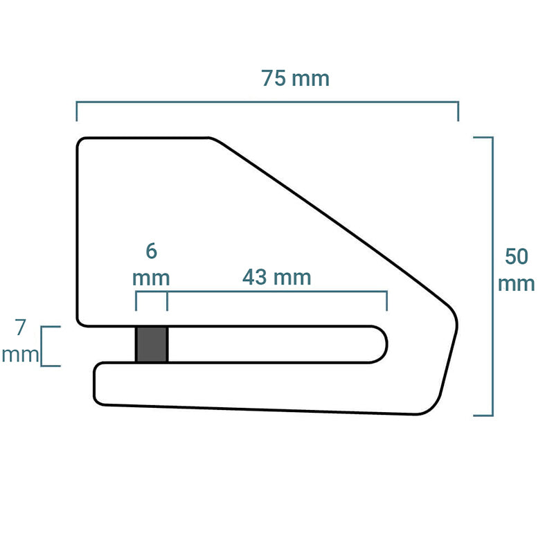 BLOQUEO DISCO XENA X1 ACERO INOXIDABLE 6mm