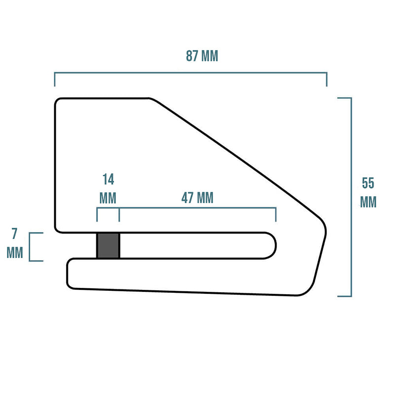 BLOQUEO DISCO XENA X2 Color Negro 14 mm