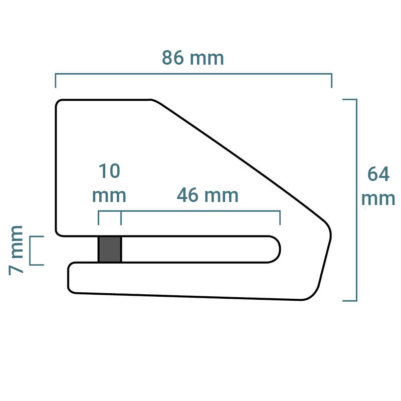 BLOQUEO DISCO XENA XX10 ALARMA Acero Inoxidable 10 mm