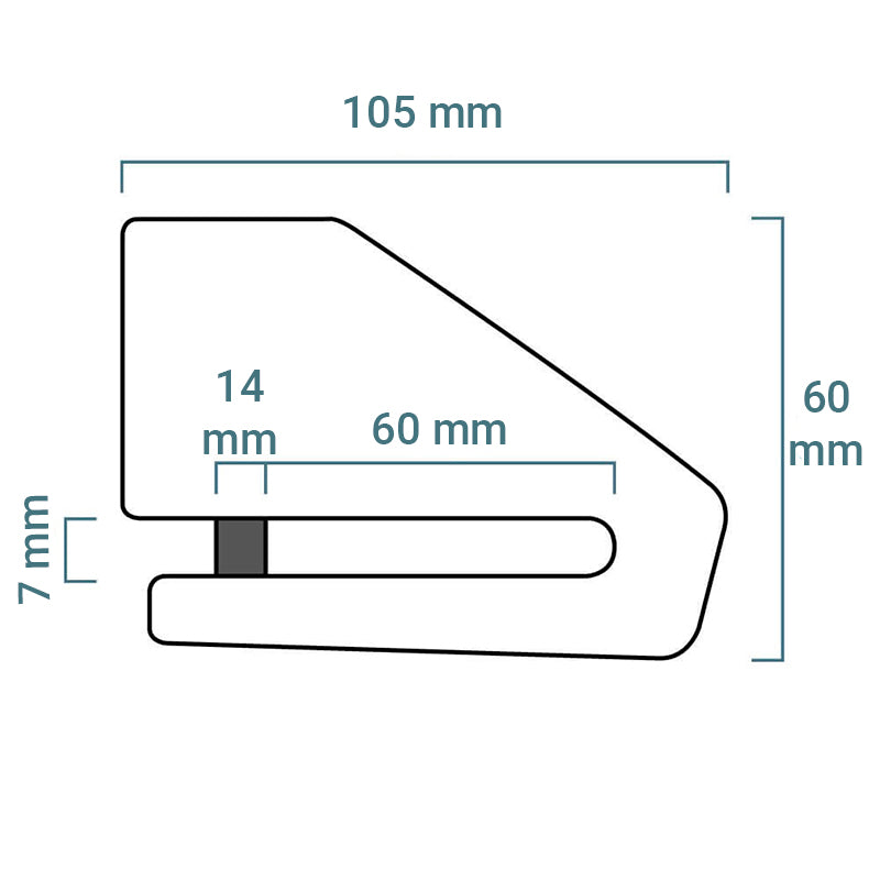 BLOQUEO DISCO XENA XX15 ALARMA Bluetooth Acero Inoxidable 14 mm