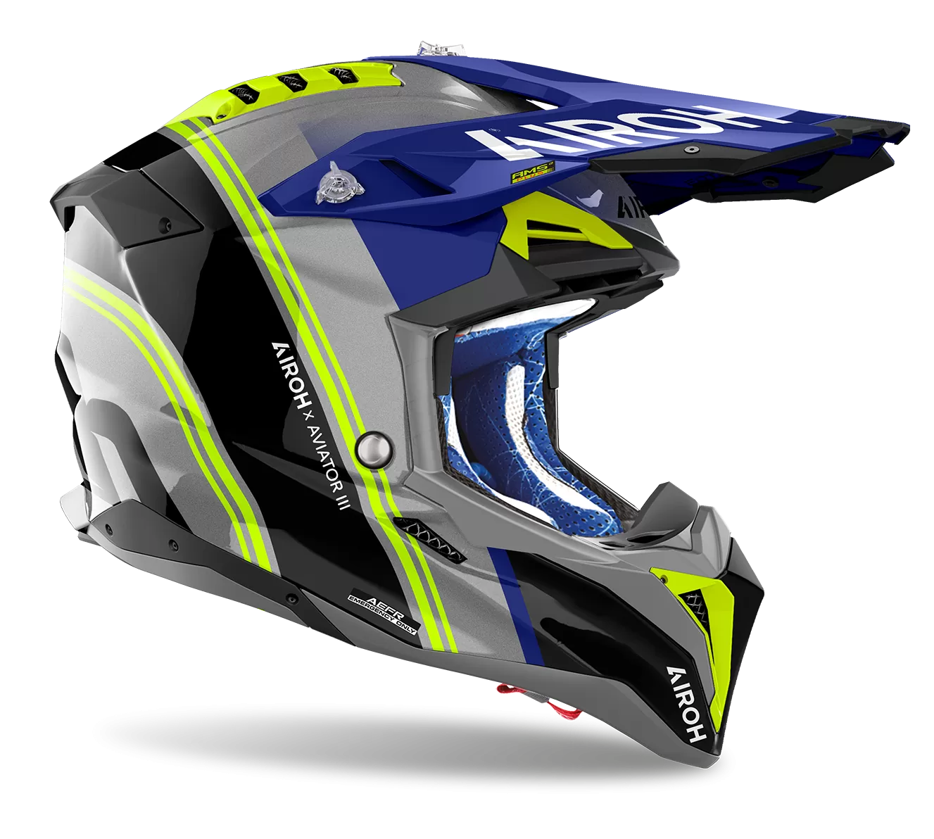 CASCO AIROH AVIATOR 3 HIMA BLUE GLOSS