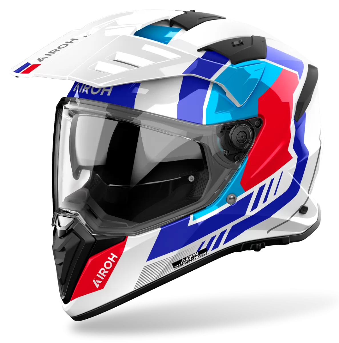 CASCO AIROH BANDIT HORN WHITE GLOSS