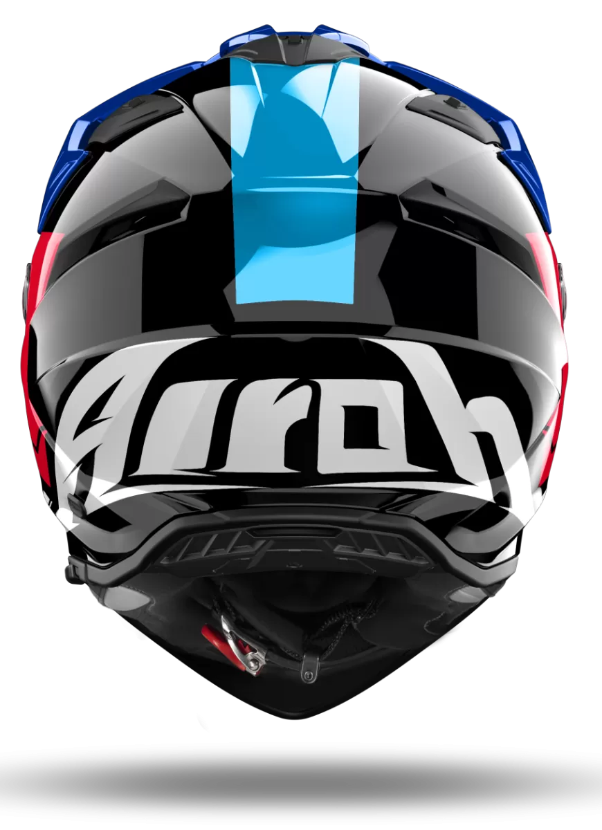 CASCO AIROH BANDIT TUNE BLUE/RED GLOSS