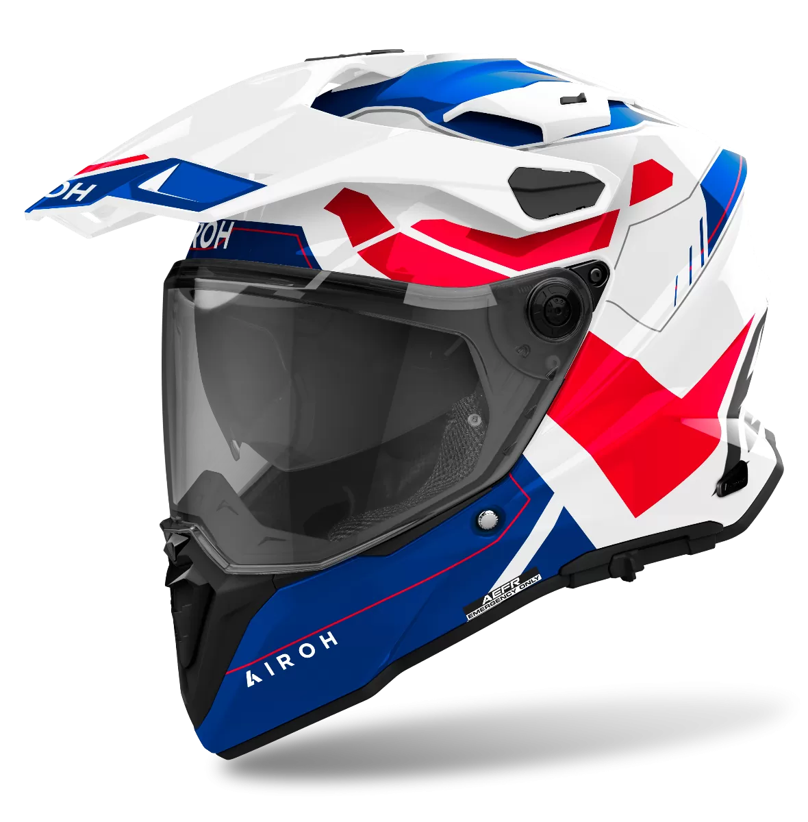 CASCO AIROH COMMANDER 2 REVEAL BLUE/RED GLOSS