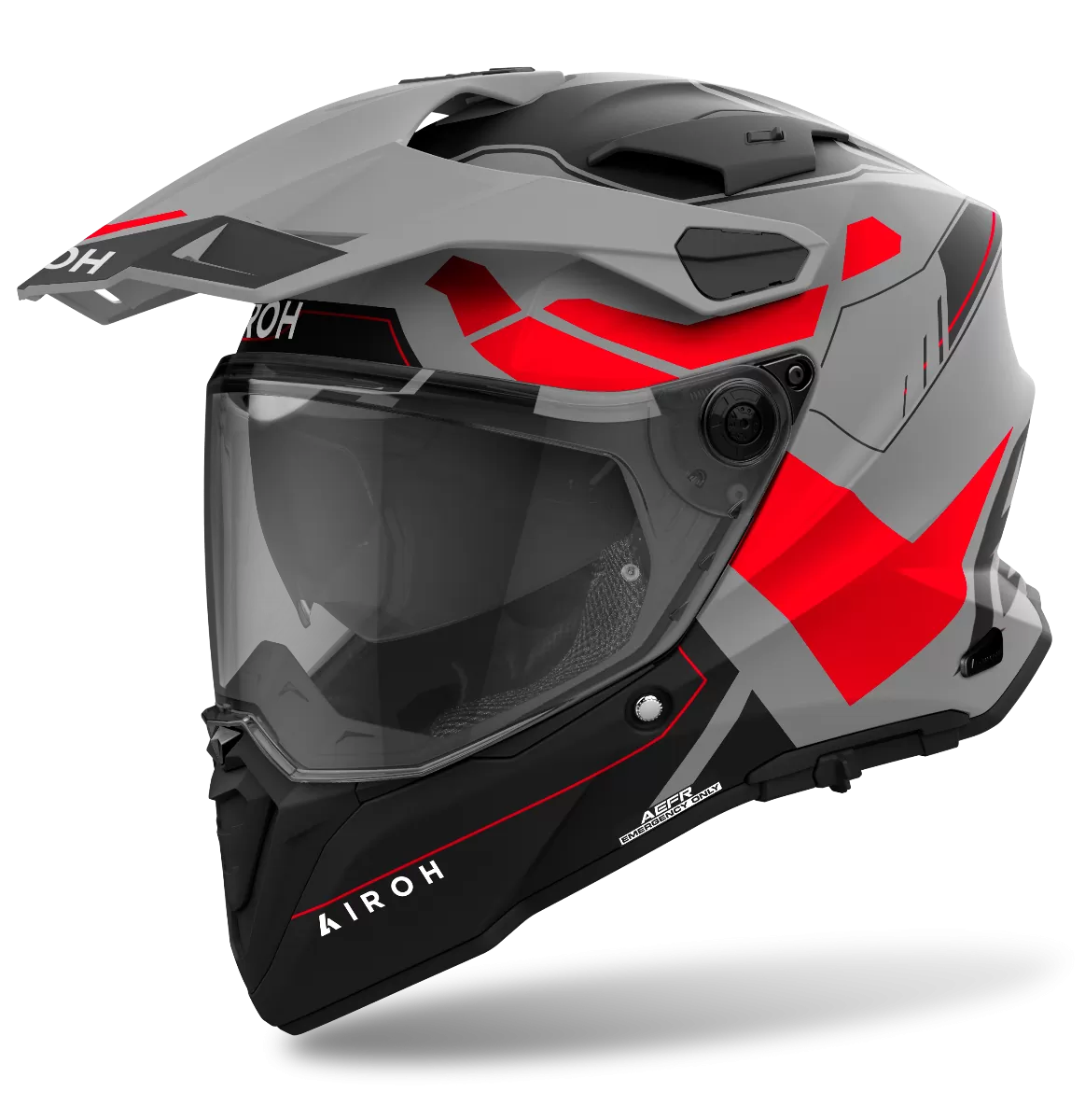 CASCO AIROH COMMANDER 2 REVEAL RED FLUO MATT