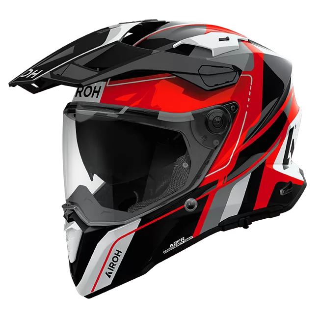CASCO AIROH COMMANDER 2 SKIP RED GLOSS