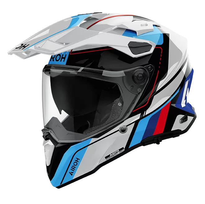CASCO AIROH COMMANDER 2 SKIP WHITE/RED GLOSS